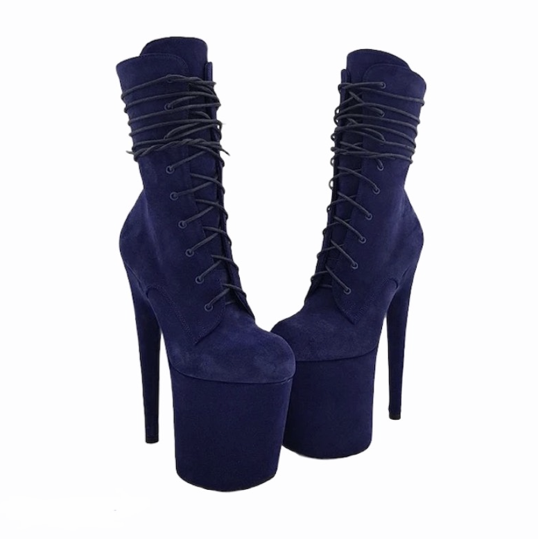 Blue suede ankle boots sales