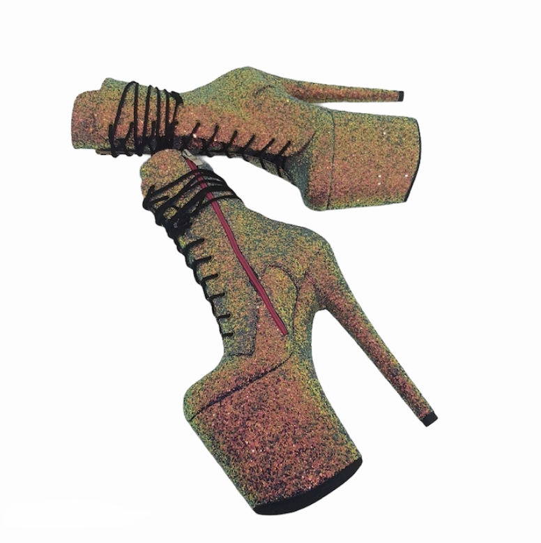 Chameleon glitter ankle - mid calf boots