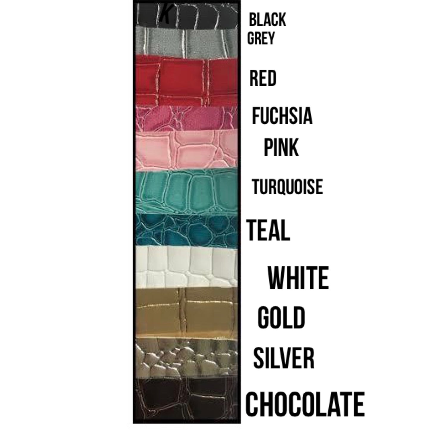 Classic long strap closure black and red croc vegan leather sandals (more colors are available)