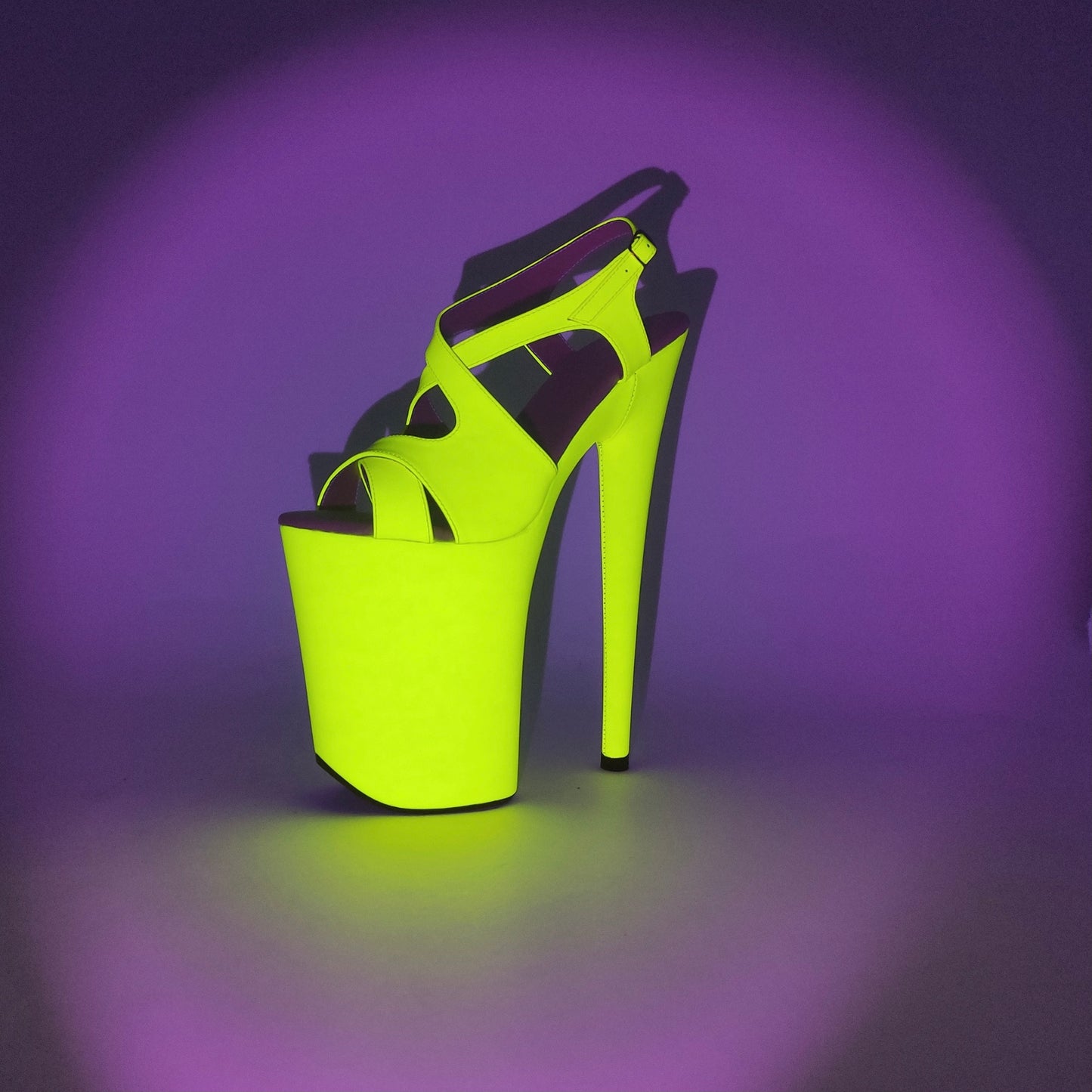 Wishes neon yellow vegan leather sandals (more colors are available)