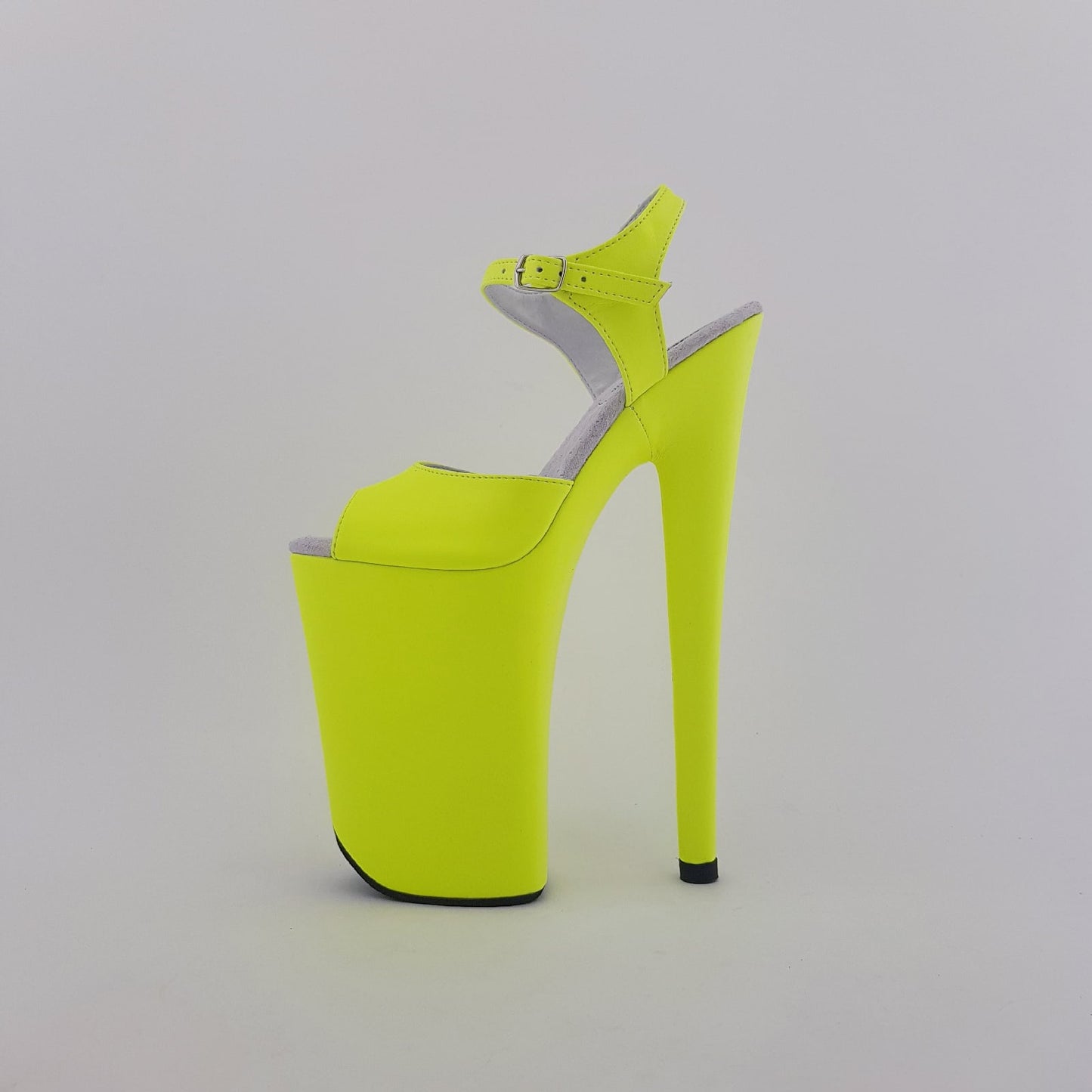 Classic neon yellow vegan leather sandals (more colors are available)