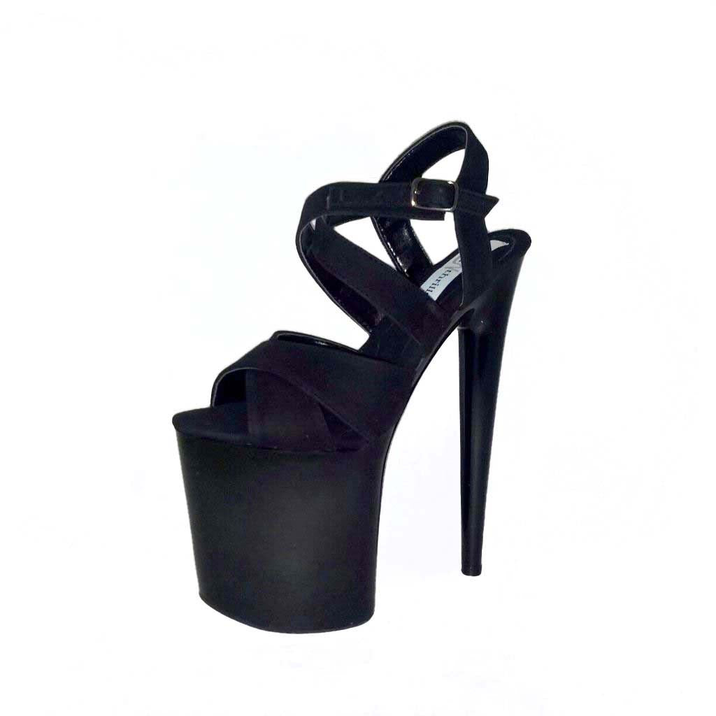 Kisses black vegan suede black platform sandals (more colors are available)