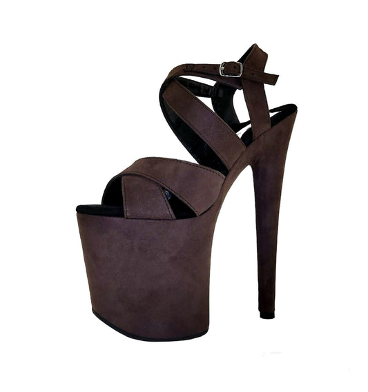 Kisses chocolate vegan suede sandals (more colors are available)