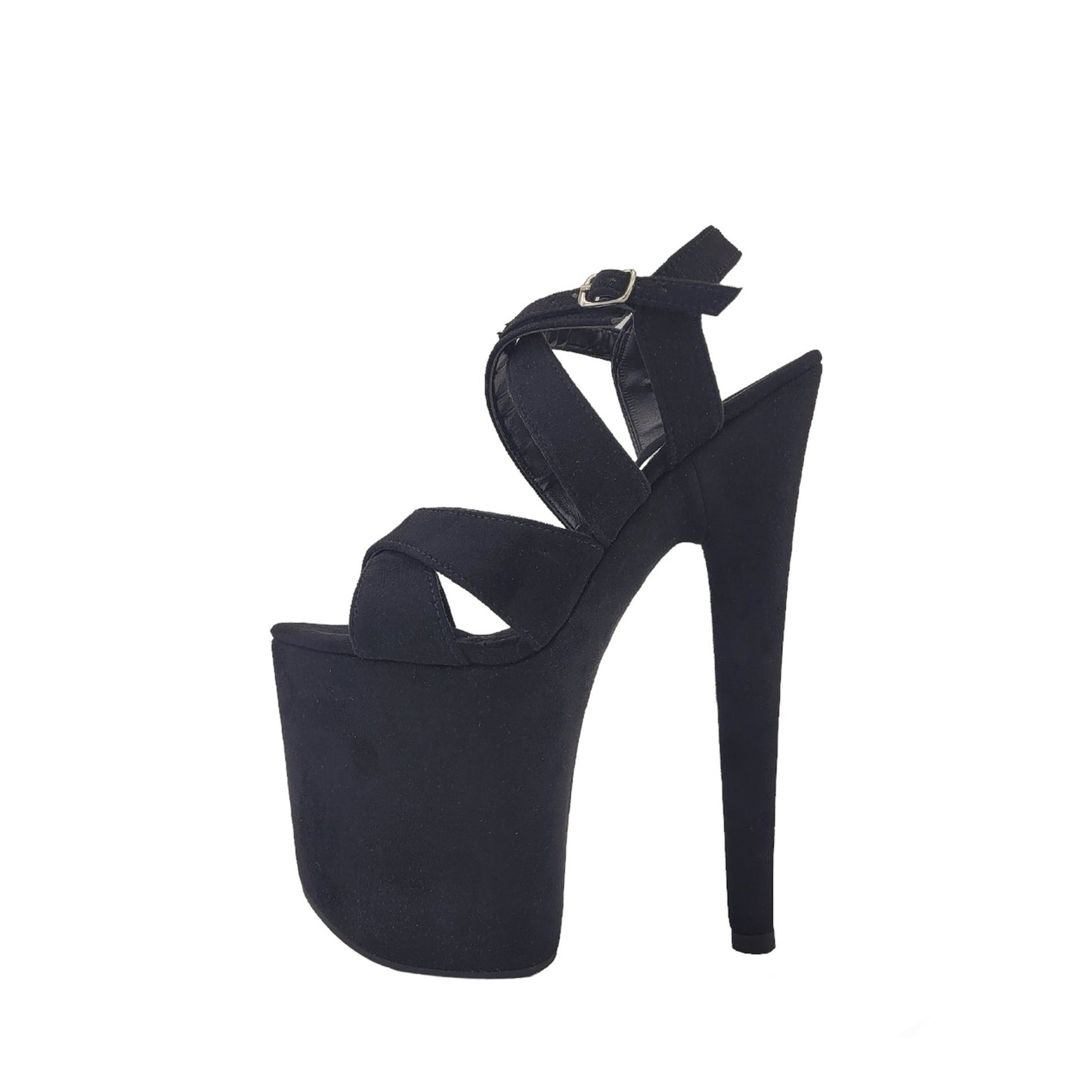 Kisses black vegan suede sandals (more colors are available)