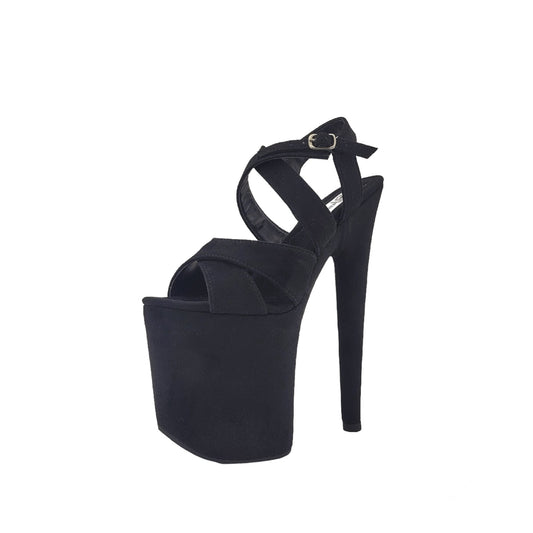 Kisses black vegan suede sandals (more colors are available)