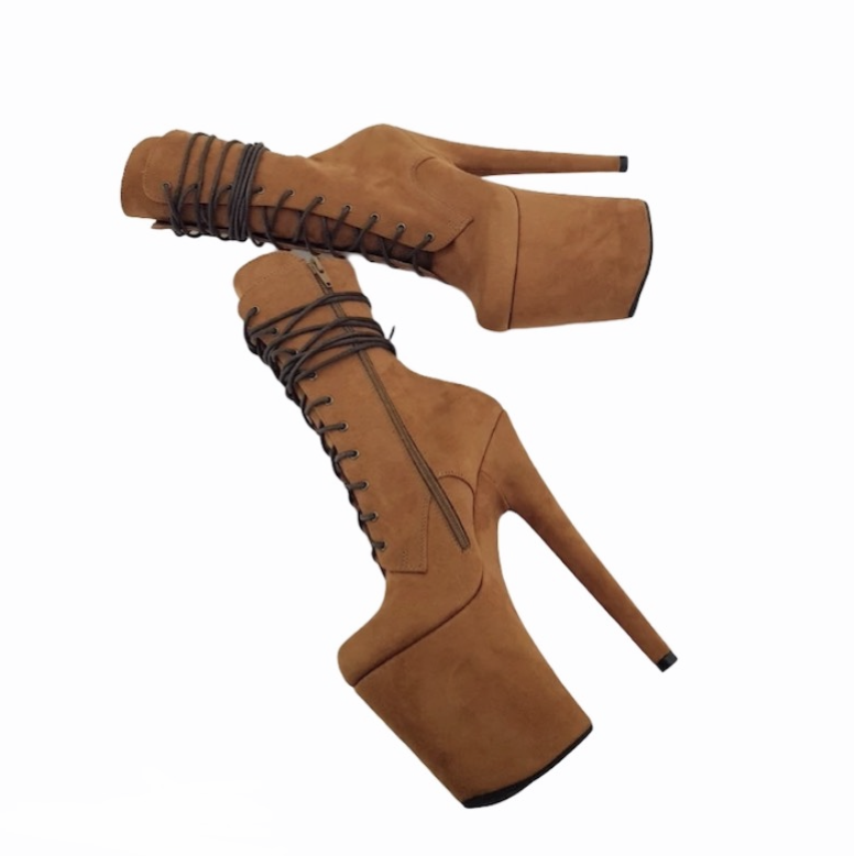 Ginger vegan suede ankle - mid calf boots(more colors are available)