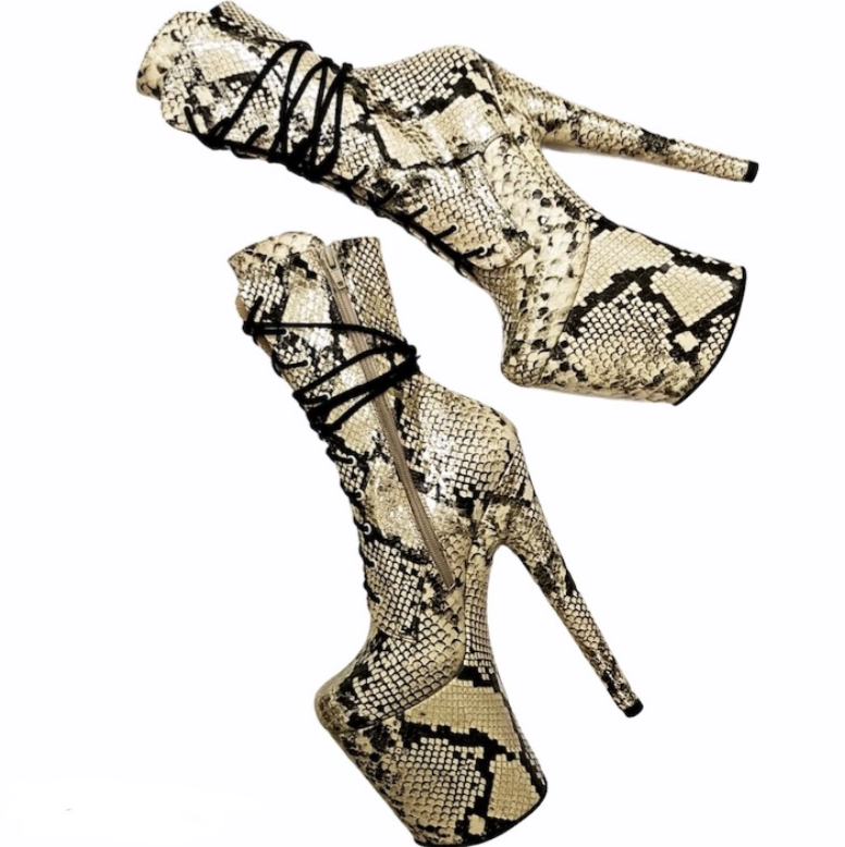 Mid calf 2025 snakeskin boots