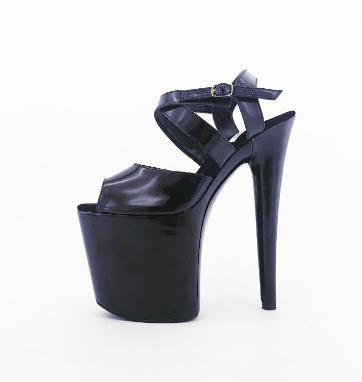 Diana black patent leather sandals (more colors are available)