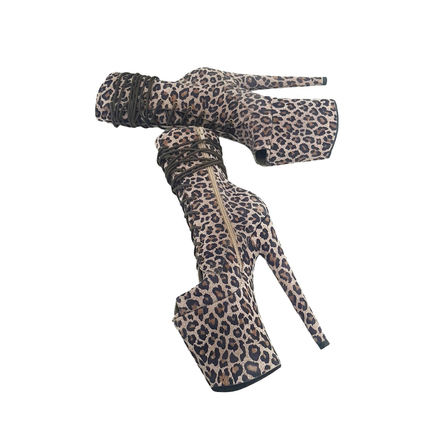 Cheetah genuine suede ankle-mid calf boots