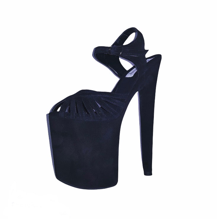 Spider black genuine suede sandals (more colors are available)