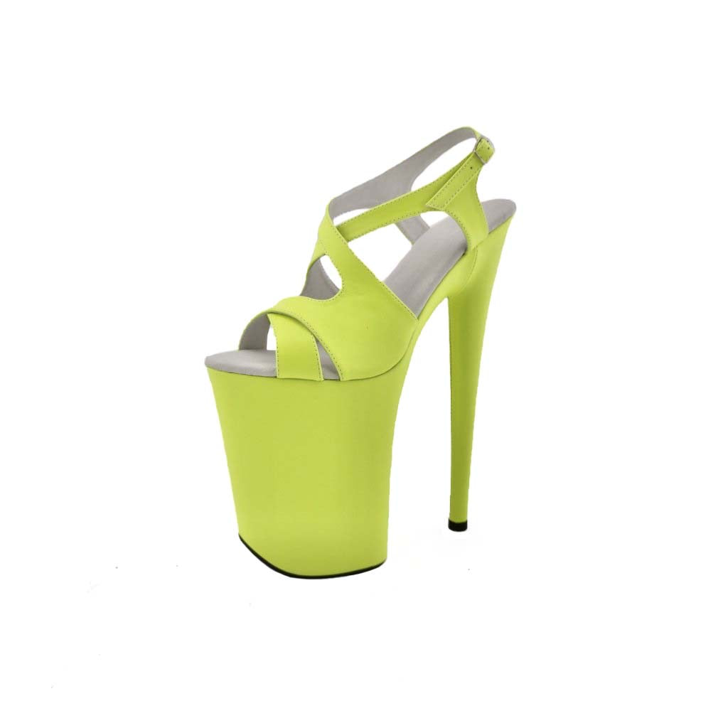 Wishes neon yellow vegan leather sandals (more colors are available)