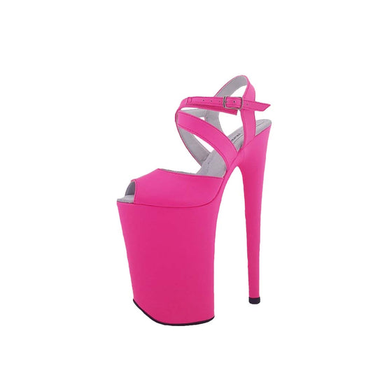 Diana neon pink vegan leather sandals (more colors are available)