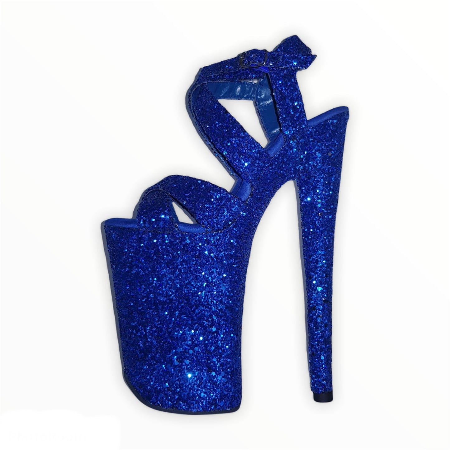 Kisses royal blue glitter sandals (more colors are available)
