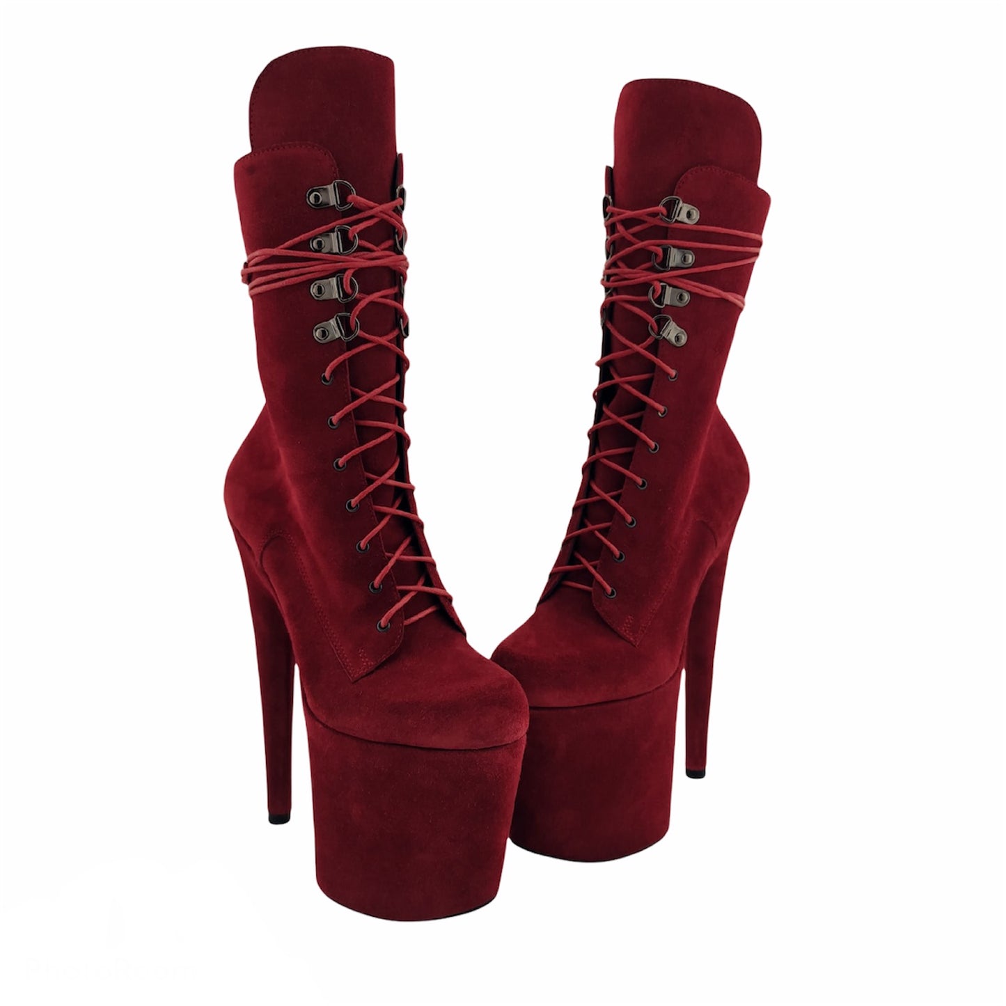 Red genuine suede ankle - mid calf boots(more colors are available)