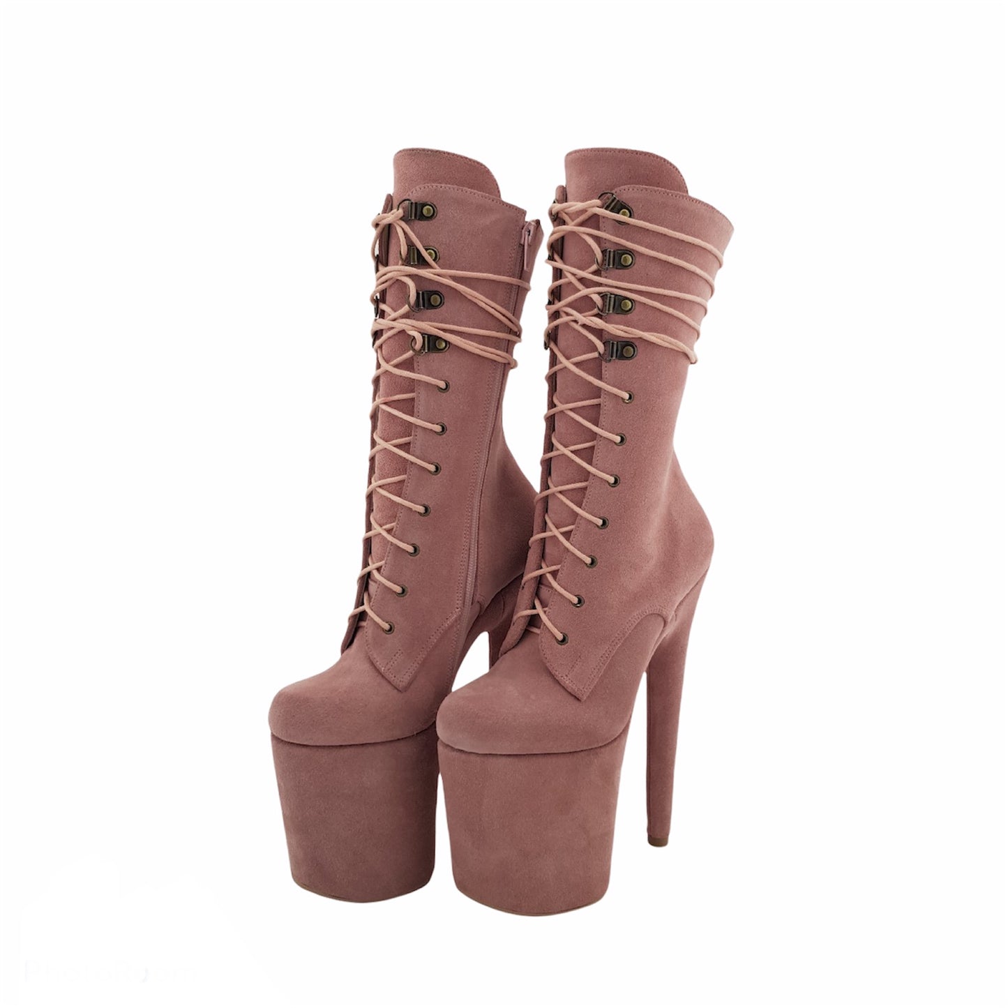 Peach Blush genuine suede ankle - mid calf boots(more colors are available)